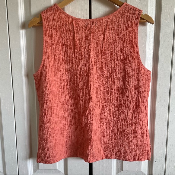 Draper’s & Damon’s Petites Textured Sleeveless Tank Top Women’s L Pink Stretch - Picture 6 of 9
